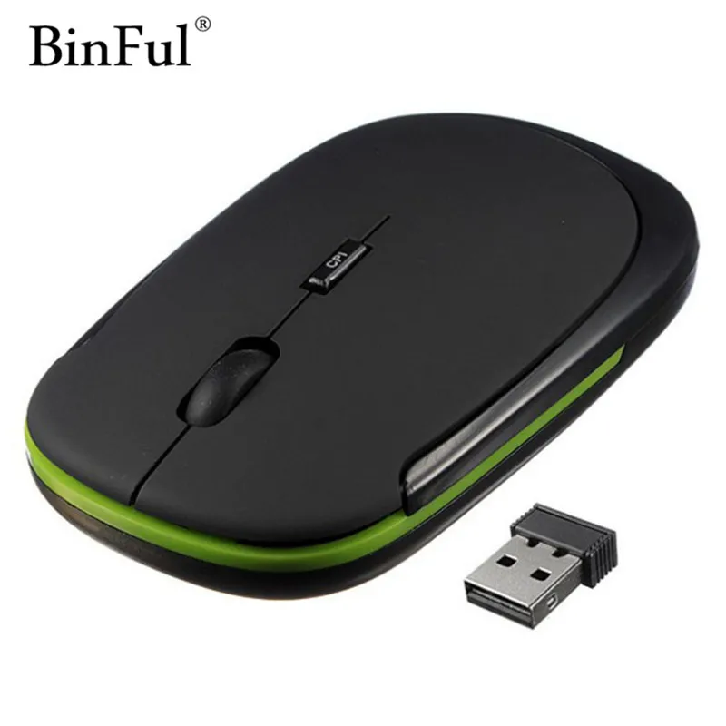 

BinFul Ultra thin SlimWireless Mouse Fashion U-Shaped 2.4GHz Wireless Mouse 1600 DPI Optical Mouse For Computer Laptop