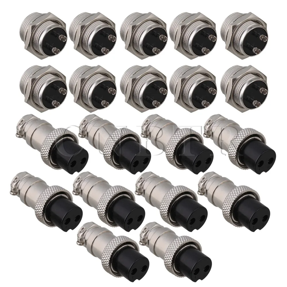 

CNBTR GX16-2 Aviation Connector Plug 2pin Rated Current 5A Pack of 10