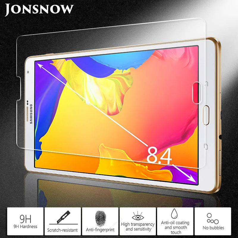 paulo-KTG-1015_1_9H Tempered Glass for Samsung Galaxy Tab S  T700  T705 8.4 inch Prevent Scratch Tablet PC LCD Screen Protector JONSNOW