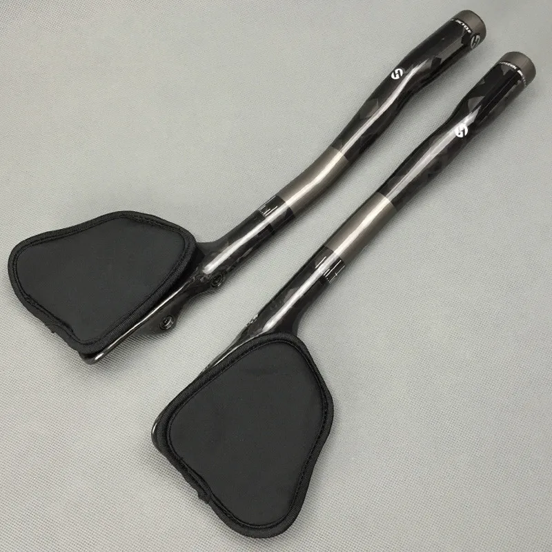 Bike Full Carbon Fiber Road Bike Mountain Bar Ends Bike TT Handlebar 12k Matt/Glossy 340mm Bike parts Accessories