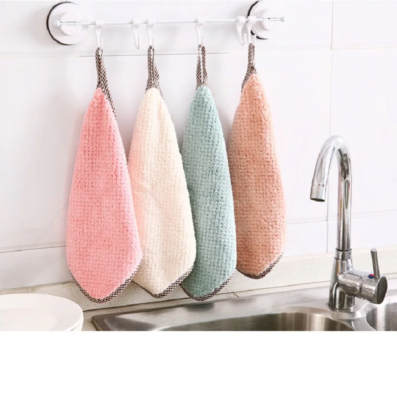 Super Absorbent Microfiber Thicker Kitchen Dish Towel Cloth Tableware