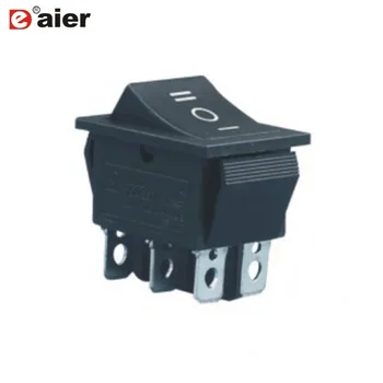 

100PCS KCD2-203 3 Way ON OFF ON Plastic Rocker Switch Double Pole 6 Pin 16A 250VAC