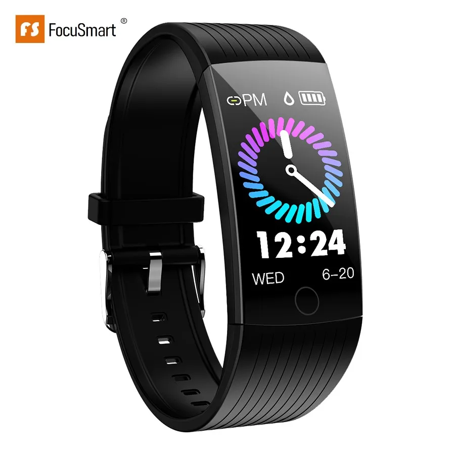 

FocuSmart 2019 Q18 Smart Wristband Fitness Tracker Blood Pressure Heart Rate Monitor Waterproof Smart Bracelet For IOS/Andriod