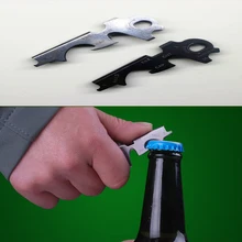 8-in-1 Key Clip Outdoor Multi-functional Key Combination Tool EDC Tool Screwdriver Survival Bottle Opener