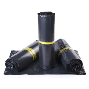 50 шт./лот 15*17 см черный Цвет самоклеющиеся экспресс-почта сумка курьерская доставка рассылка полиэфирного посылка в сумке мешки для хранения - изображение