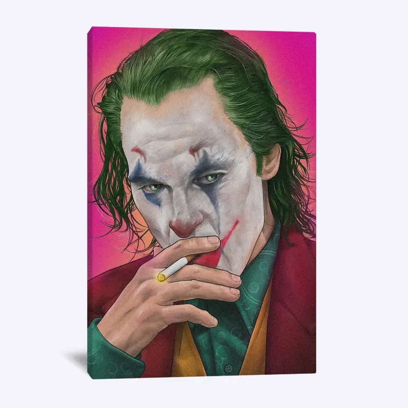 The Joker poster Wall Art Canvas For Teens Living Room Home Bedroom Study Dorm room Apartment Art Decoration Prints - Цвет: ICV 123