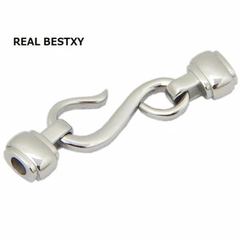

REAL BESTXY 10pcs/lot 316L stainless steel S clasp for bracelets making buckle
