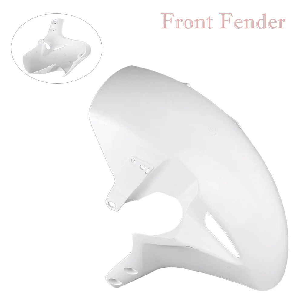Unpainted White Front Wheel Fender Mudguard Splash Extension Extender Fairing Cover For Honda CBR 1000RR 04-05 & VFR 1200 11-13