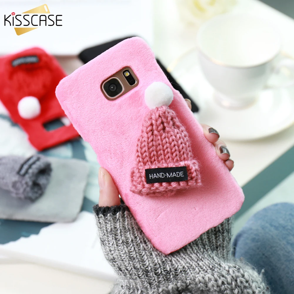 

KISSCASE Christmas Cute Hat Phone Cover for Samsung Galaxy S7 S7 edge Cases for Samsung Galaxy S6 S6 edge Case Christmas Capa