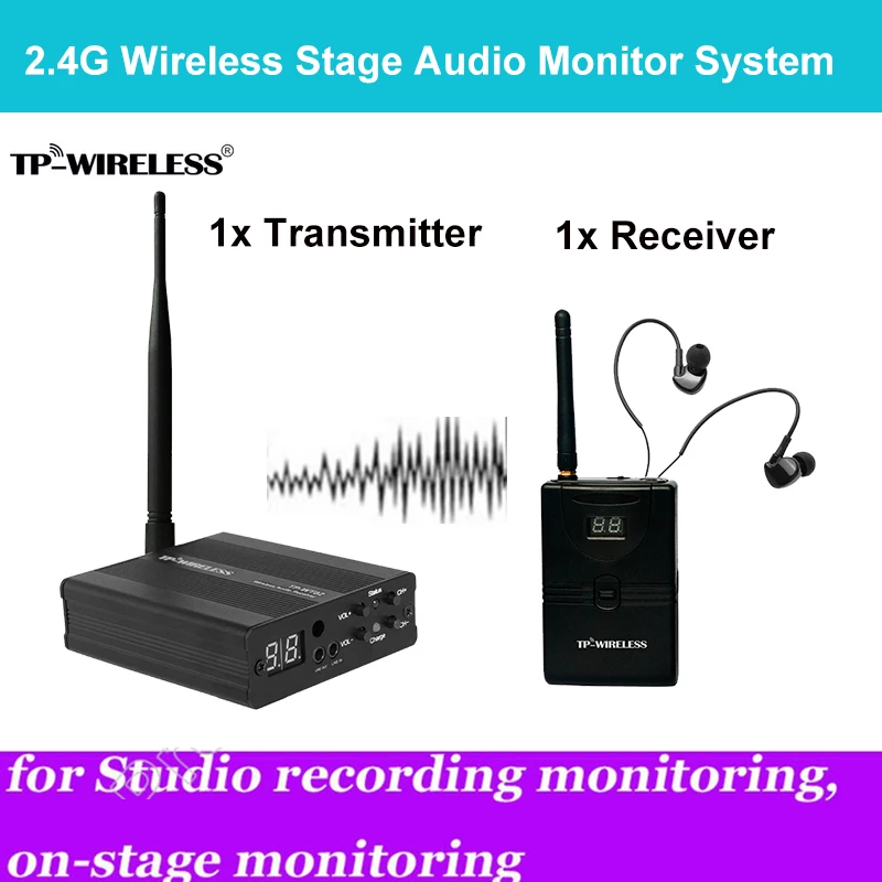 TP беспроводной монитор в ухо система 2,4 ГГц Профессиональный цифровой сценический аудио сценический музыкальный наушник оборудование для возврата в ухо монитор сценический