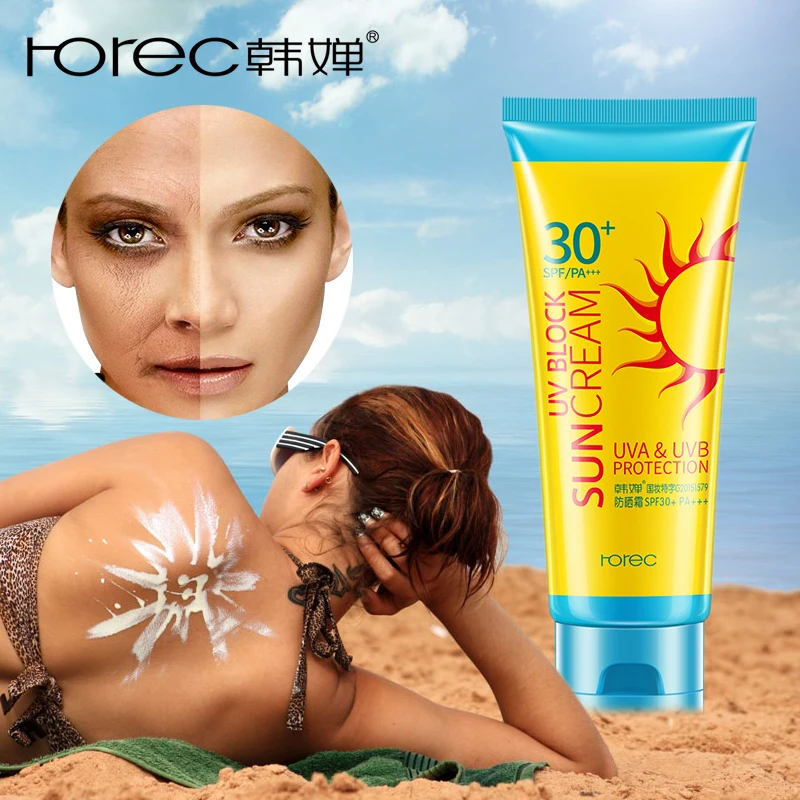 

ROREC Sunscreen SPF 30+facial & Body Cream Sunblock Moisturizing Whitening Protection Face Body Lotion Mineral Based Sunsceen