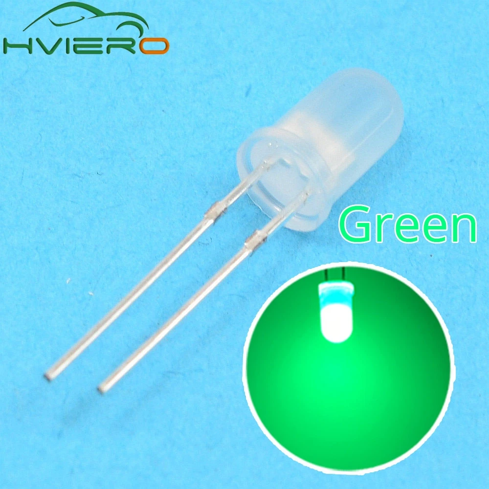 100pcs 5mm LED Diffused Red 2pin Round Top Emitting Diode Lights