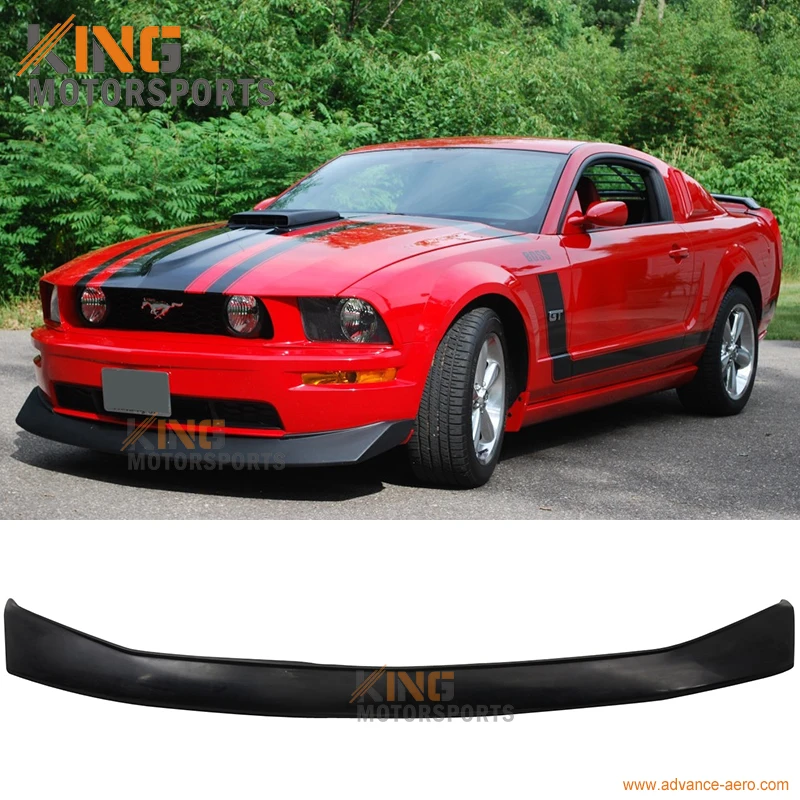 Us 123 0 Fit 2005 2006 2007 2008 2009 Ford Mustang V6 Cv Black Pu Front Bumper Lip Spoiler Bodykit In License Plate From Automobiles Motorcycles