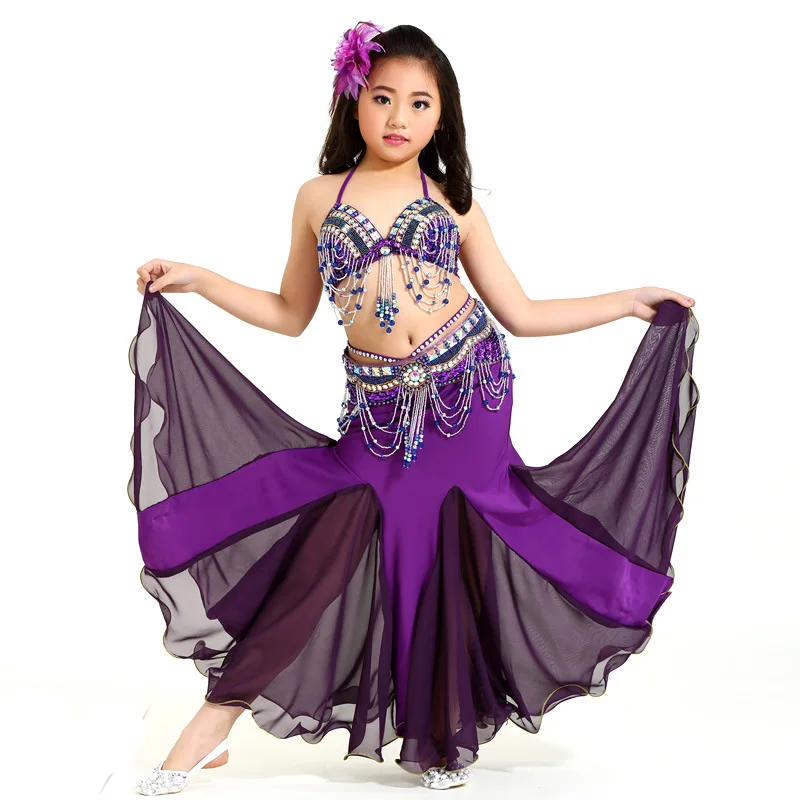 6 Colors 3 Sizes Top, Skirt... ADN02# Kids Girls Belly Dance Costume