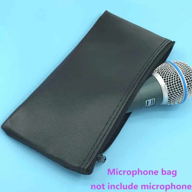 10 шт. черная сумка для микрофона на молнии подходит SHURE SM57 Beta 57A BETA58 58A|Микрофоны| |