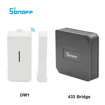 

SONOFF DW1 433Mhz Door Window Wireless Automation Modules Sensor For Smart Home Alarm Security Compatible With RF Bridge