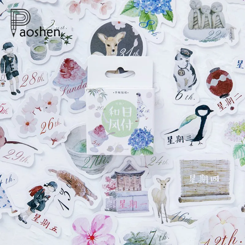 

45 Pcs/box Creative Cute Mini Paper Sticker Decoration Diy Ablum Diary Notebook Scrapbooking Label Stickers Kawaii Stationery