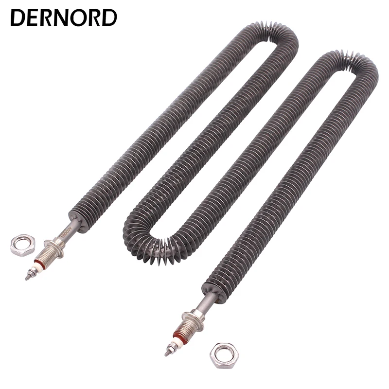 

220v 1800w Finned Tubular Heater W Shaped Fin Heater Stainless Steel Heating Element with M12 Thread For Load Bank