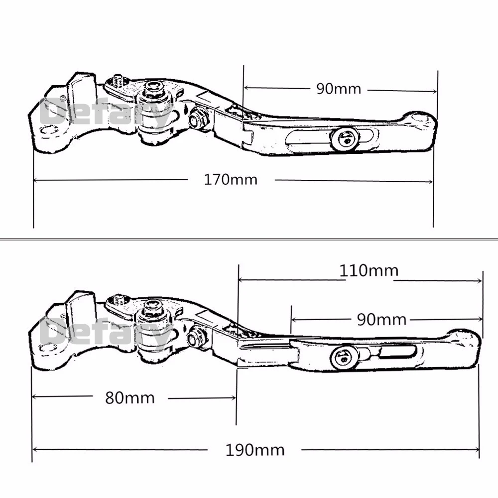 Moto brake clutch lever for Honda GROM (1)