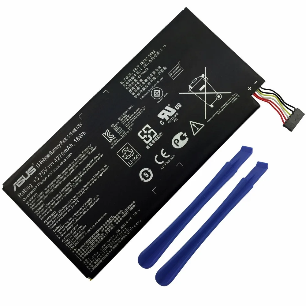 Новая Подлинная батарея планшета для ASUS MeMo Pad ME172V tablet C11-ME172V 3 75 V 16WH | Компьютеры и
