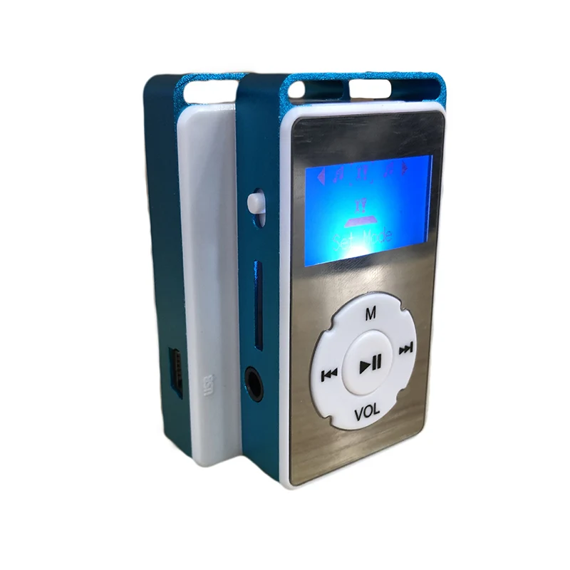 

LCD Screen Mini Metal Mirror MP3 Music Player Support Micro SD TF Card