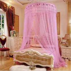 1 шт москитная сетка В стиле принцессы кружева вокруг насекомых спальный балдахин прочная кровать Шторы купол москитная сетка для