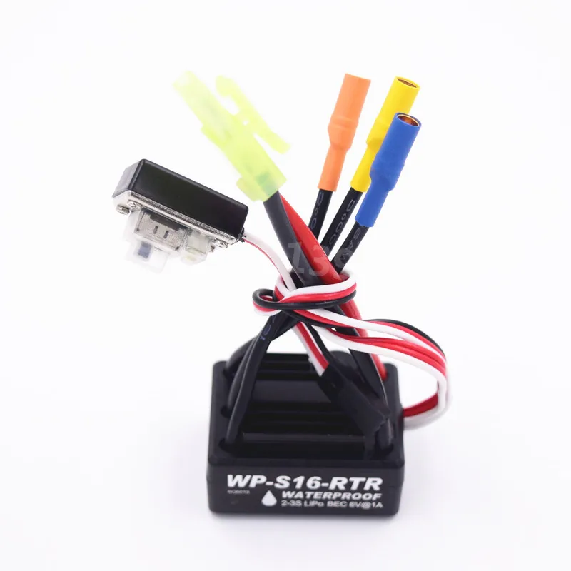 

RC 25A Waterproof ESC 2S 3S 2-3S Lipo BEC 6V@1A NiMH 2440 Motor For 1/16 1/18 Scale Models Remote Control Car WP-S16-RTR RC Car