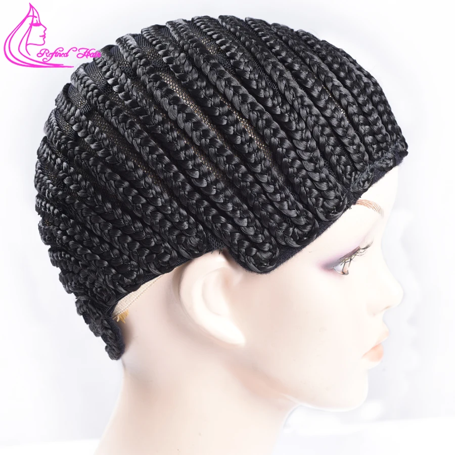 

Refined Hair Black Cornrow Braided Lace Wig Caps For Making Wigs Elastic Sew Dome Net Wig Caps For Making Braiding Wigs