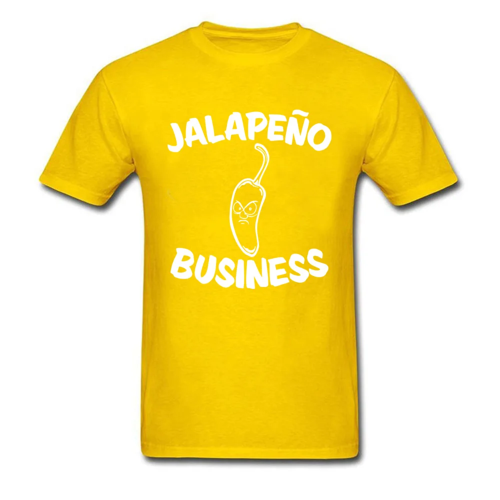Jalapeno Business Printed Labor Day 100% Cotton Round Collar Men Tops Shirts Crazy T Shirt 2018 New Short Sleeve Tshirts Jalapeno Business yellow