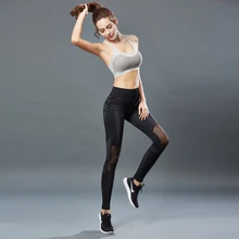 Женские комплекты для йоги ансамбль сетка хит цвет легинсы, штаны для фитнеса Набор Спортивная одежда для спортзала Беговая сексуальная одежда Топ Спортивная одежда колготки спортивный костюм