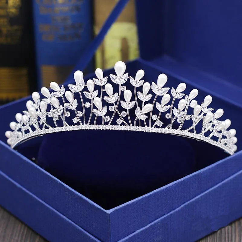 Red Trees Brand High Quality Luxury AAA Cubic Zirconia Wedding Crown Tiaras Jewelry Fashion Bridal Hair Accessories Headpiece | Украшения и