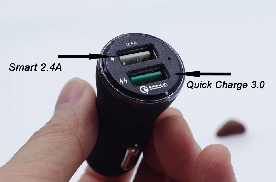 

Liitokala Intelligent Car Charger 2.4a Dual USB Output Charger qc3.0 and intelligent with High quality Micro line.