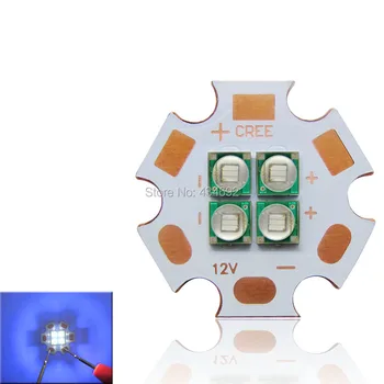 

12W Epileds 4Leds 365NM UV Purple Led Emitter Lamp Light 6V / 12V For Optional DIY Flashlight Fishing Light