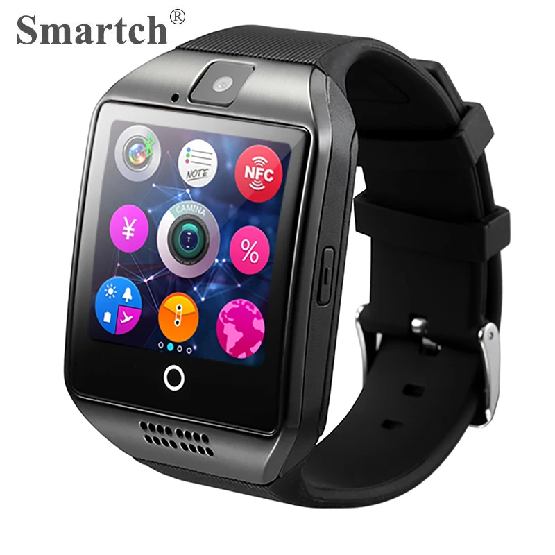 Smartch Q18 Смарт-часы sim-карты мобильный телефон arc Экран Bluetooth SmartWatch Камера большой