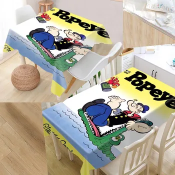 

Custom Popeye the Sailor Pattern Tablecloth Waterproof Oilproof Rectangular Home Textiles Wedding Tablecloth #W000789K