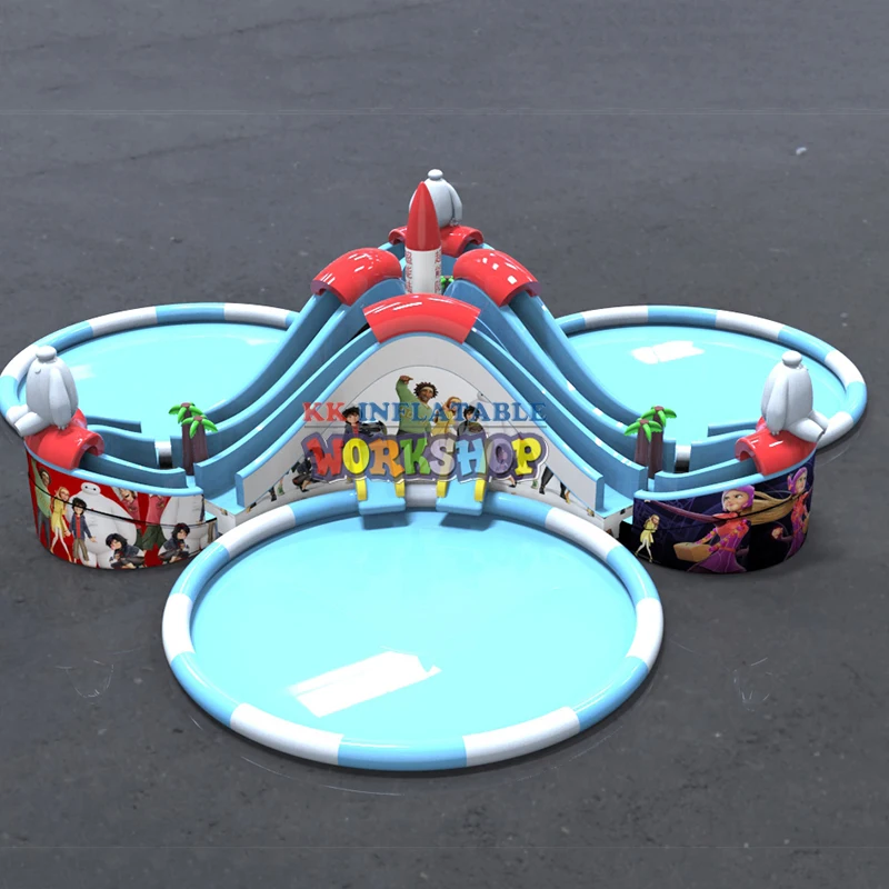 

Inflatable Pool Slide park Paradise KKinflatable Source manufacturers custom-made theme water park for sale