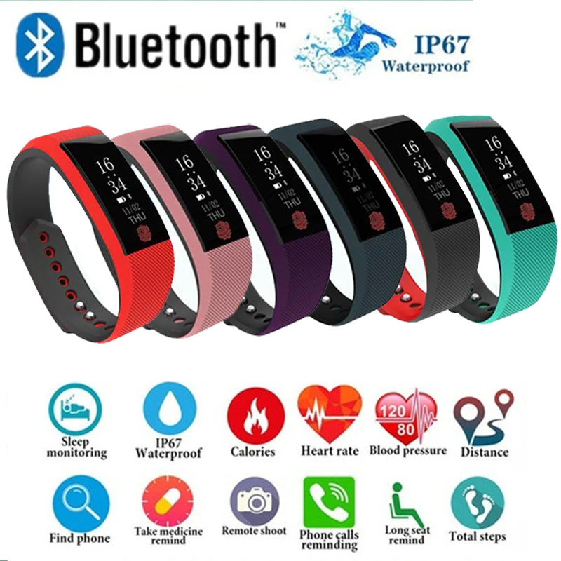 

Fitness Bracelet W808S Bracelet Watch Women Wristband Heart Rate Monitor Waterproof IP67 Smartband Activity Tracker PK fit bit