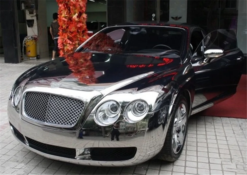 

Chrome Black Vinyl Car Wrap Film with Air Bubble Free For Vehicle Graphics Covering Sticker 1.52mx10m