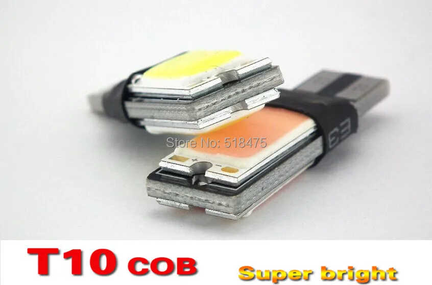 

New 2* T10 LED COB Interior Bulb Light 194 168 W5W Parking Backup Fog Light Brake Lamps Canbus Auto No Error T10 COB car light