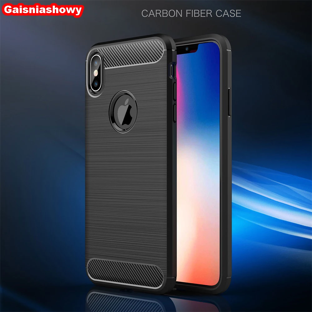 Case For iPhone 6 6s 7 8 Plus 11 Pro Carbon Fiber TPU X XS XR MAX 5 5s SE Silicone Phone Cover Shell Capa |