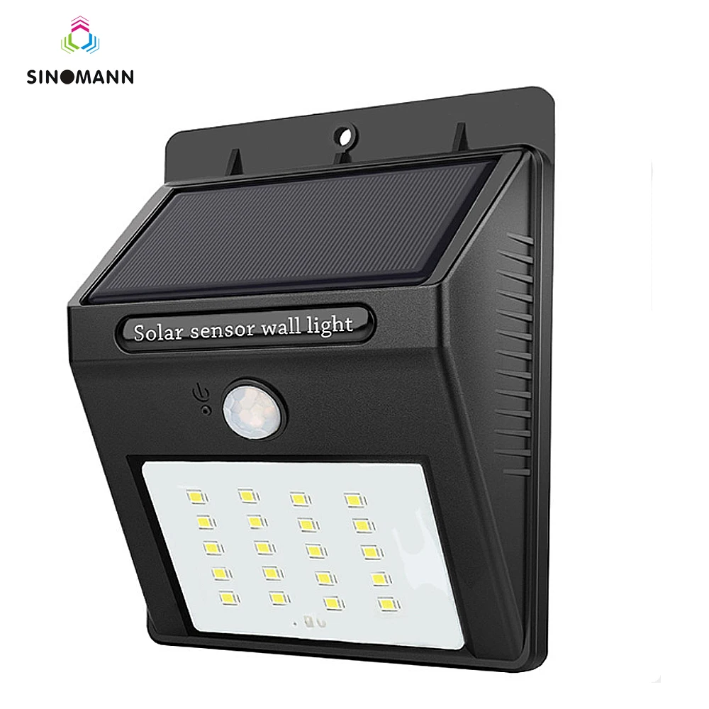 Sensor de Movimento Lâmpada de Parede ao ar Livre à Prova Solar Powered Luz Pir Recarregável 20 Dwaterproof Água Jardim Quintal Lâmpadas 4 Pçs Led 5 lâmpada de parede ao ar livre à