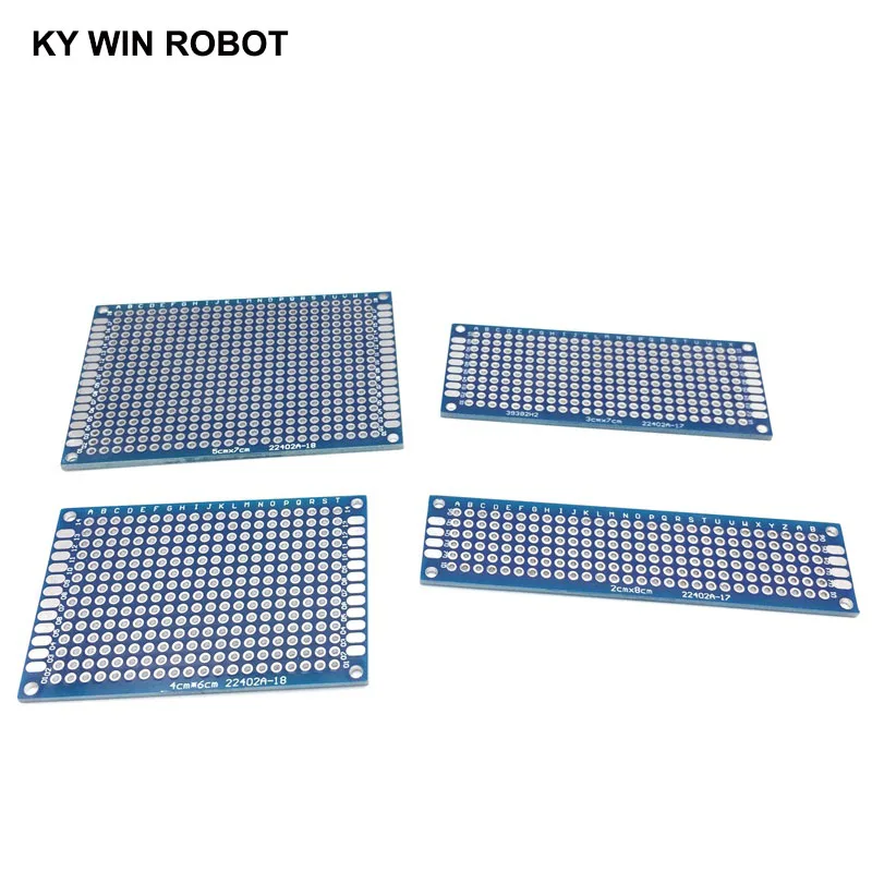 4 шт. 2x8 3x7 4x6 5x7 см синий двухсторонний Медь прототип pcb универсальная плата