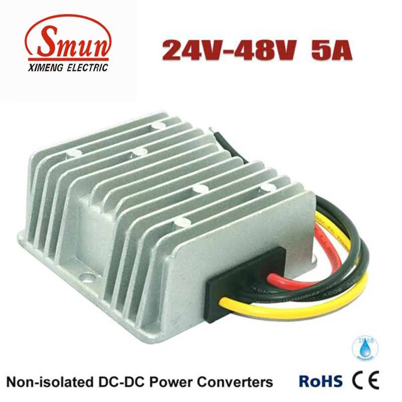 

DC-DC Power Converter 24v to 48v 5A 240W Waterproof for Electric Car