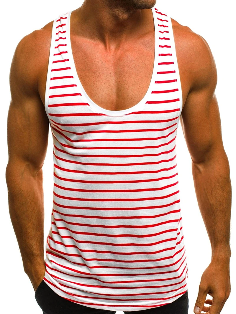 

hirigin 2018 Sexy Men Sports Vest Running Gym Fitness Athletic Workout Top Sportswear Tracksuit Summer Clothes