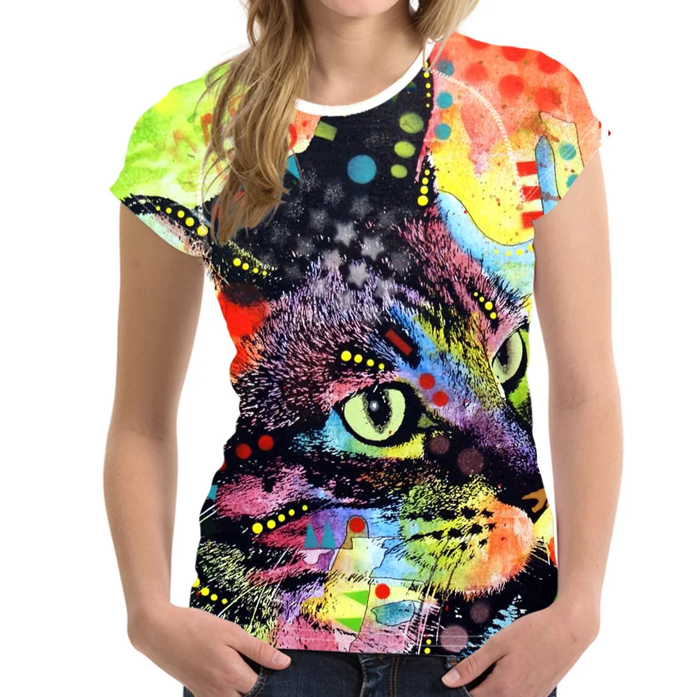 NoisyDesigns/Модная женская футболка Женская крутая брендовая одежда Женские