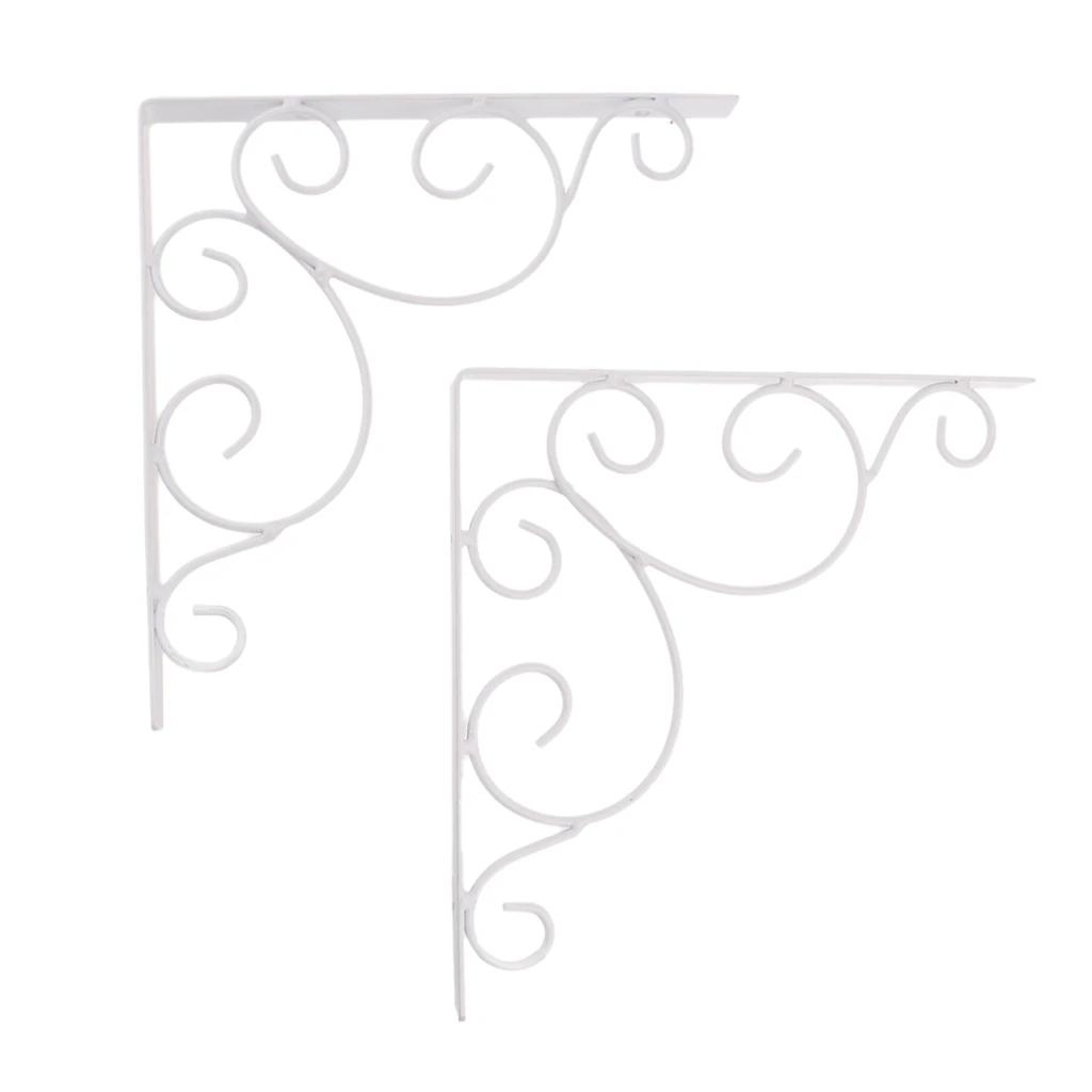 Antique Shelf Support Bracket, Carved Corner Triangle Brace, L Shape Bracket 20cm