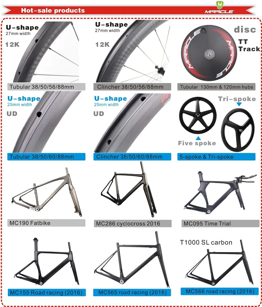 MIRACLE Tri-spoke carbon wheels,triathlon tri-spoke wheelset,track bikes 3 spoke wheels carbon,TT bicycle 3 spoke wheelset