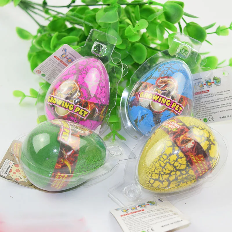 

mylb new Pet Watercolor Cracks Grow Egg 4pcs/lot Dinosaur Eggs pet children gift Hatch in Water Novelty toy birthday gift no box