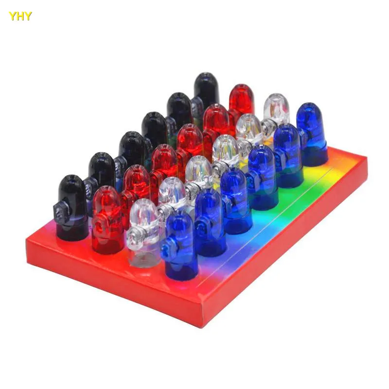 Acrylic Plastic Snuff Bullets smoke Pipe Snuff Bullet Acrylic Clear with Clear Bottoms Rocket Shape Nasal smoking Tobacco Pipe04
