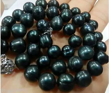 

Free Shipping>>new hot NEW GENUINE 7-8MM BLACK NATURAL TAHITIAN PEARL NECKLACE 18inch